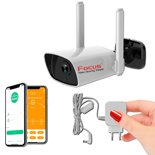Alarme pour Habitation HA-8405 Wi-Fi Protection carte Micro-SD Vision Caméra IP RJ45 Système Ethernet avec Smartphone Infrarouge